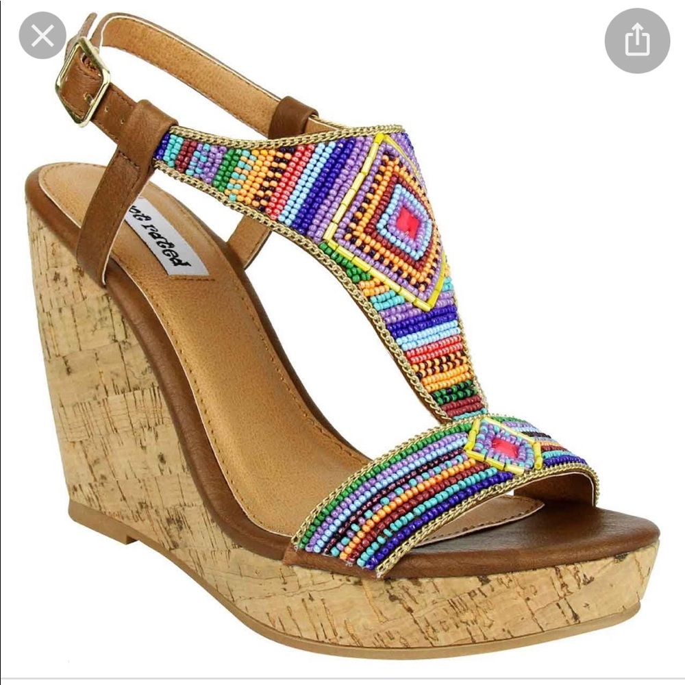 Not Rated Beaded Wedges